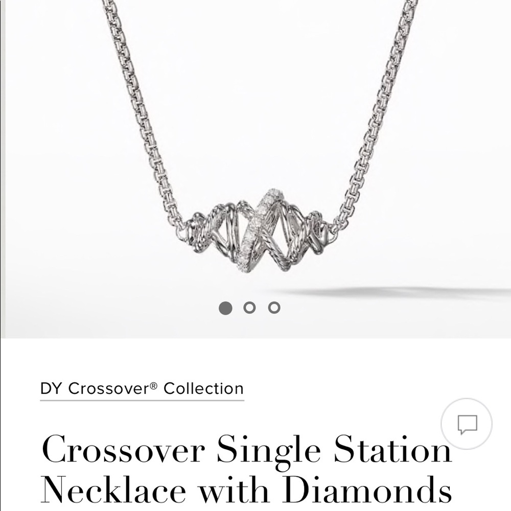 David Yurman Crossover Necklace with Diamonds